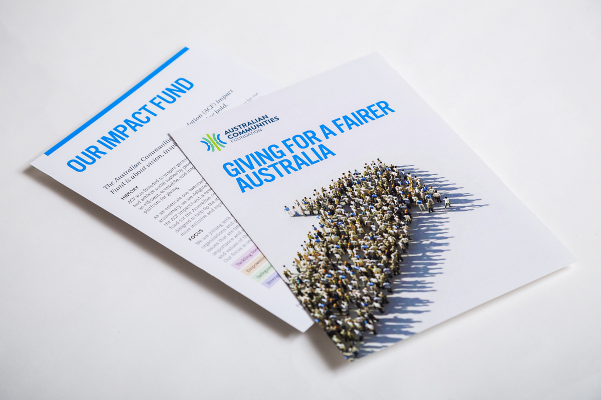 Branding for Australian Communities Foundation by Christie Davis Design