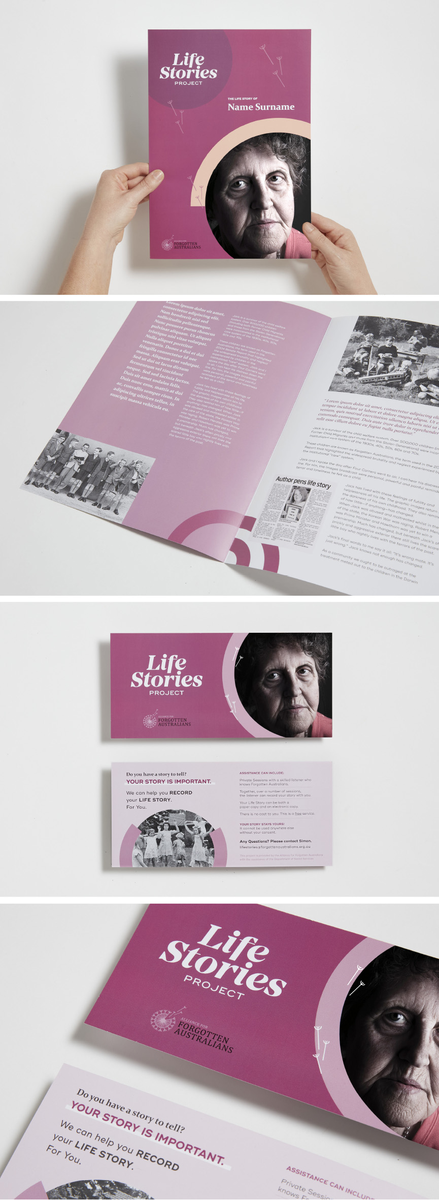 Branding and print design for a not for profit organisation