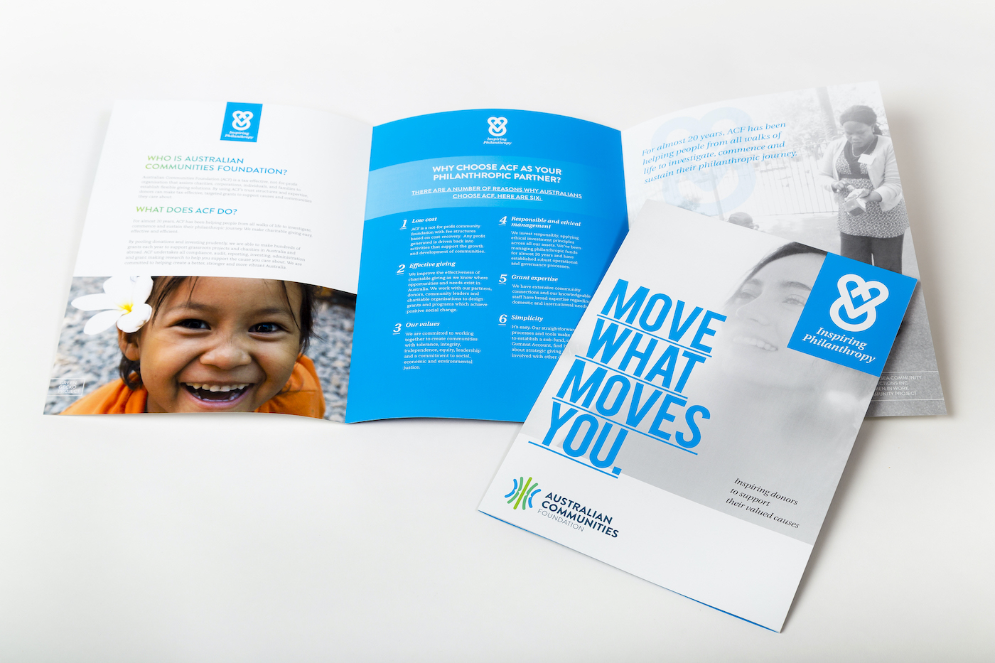Brochure design for not-for-profit ACF