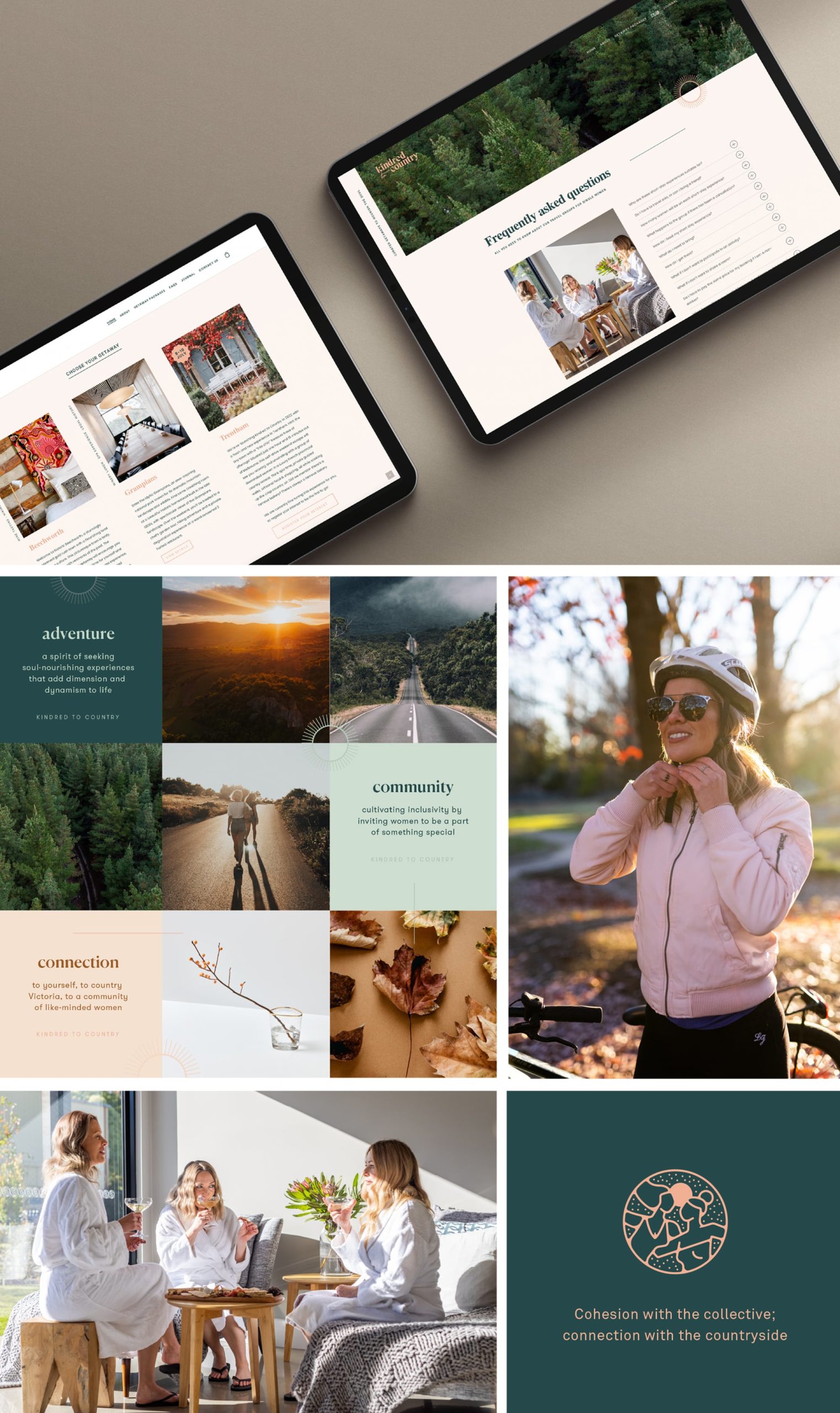 Graphic design services tourism branding Kindred to Country