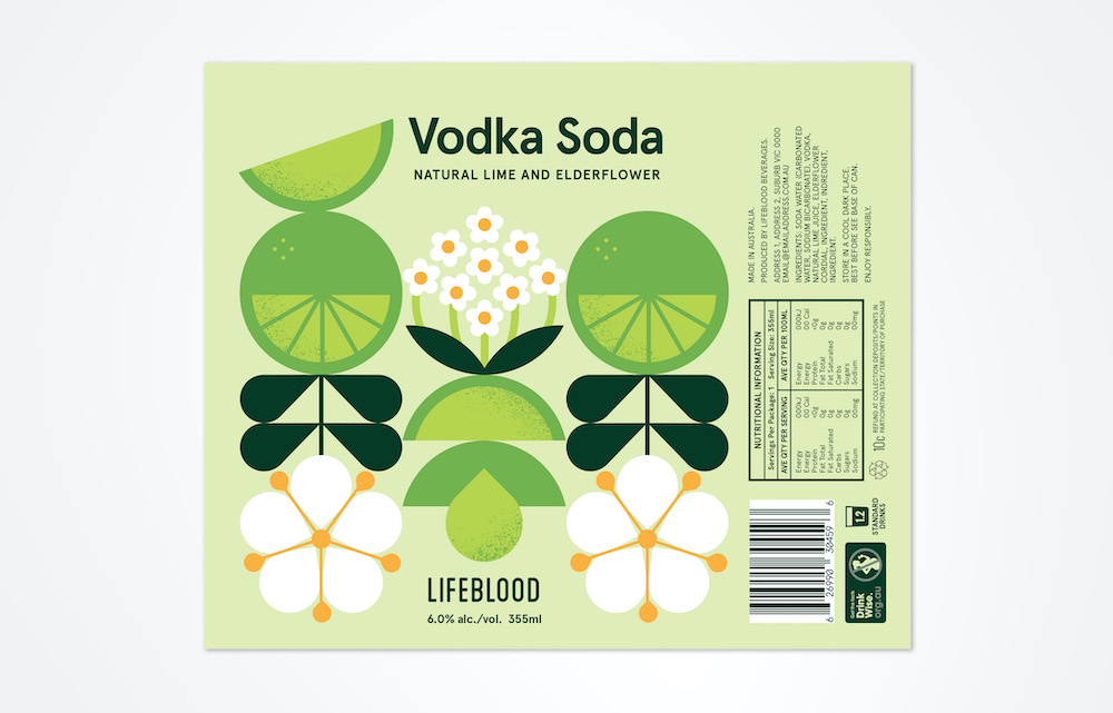Packaging design for Vodka Lime Soda