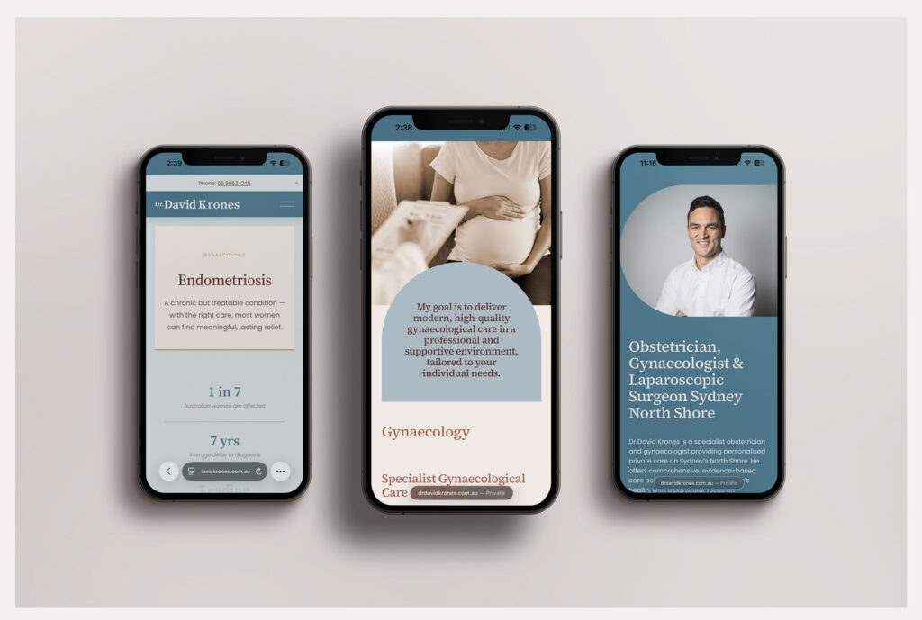 Responsive web design for a private medical practice