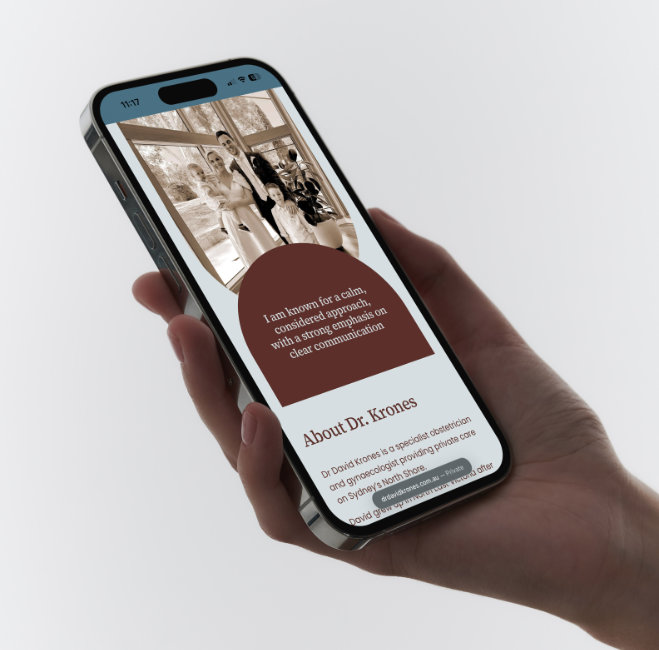 Responsive website for a medical specialist.