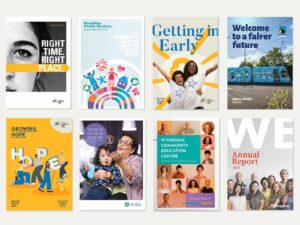 Best annual report cover designs by Melbourne graphic designers at Christie Davis Design