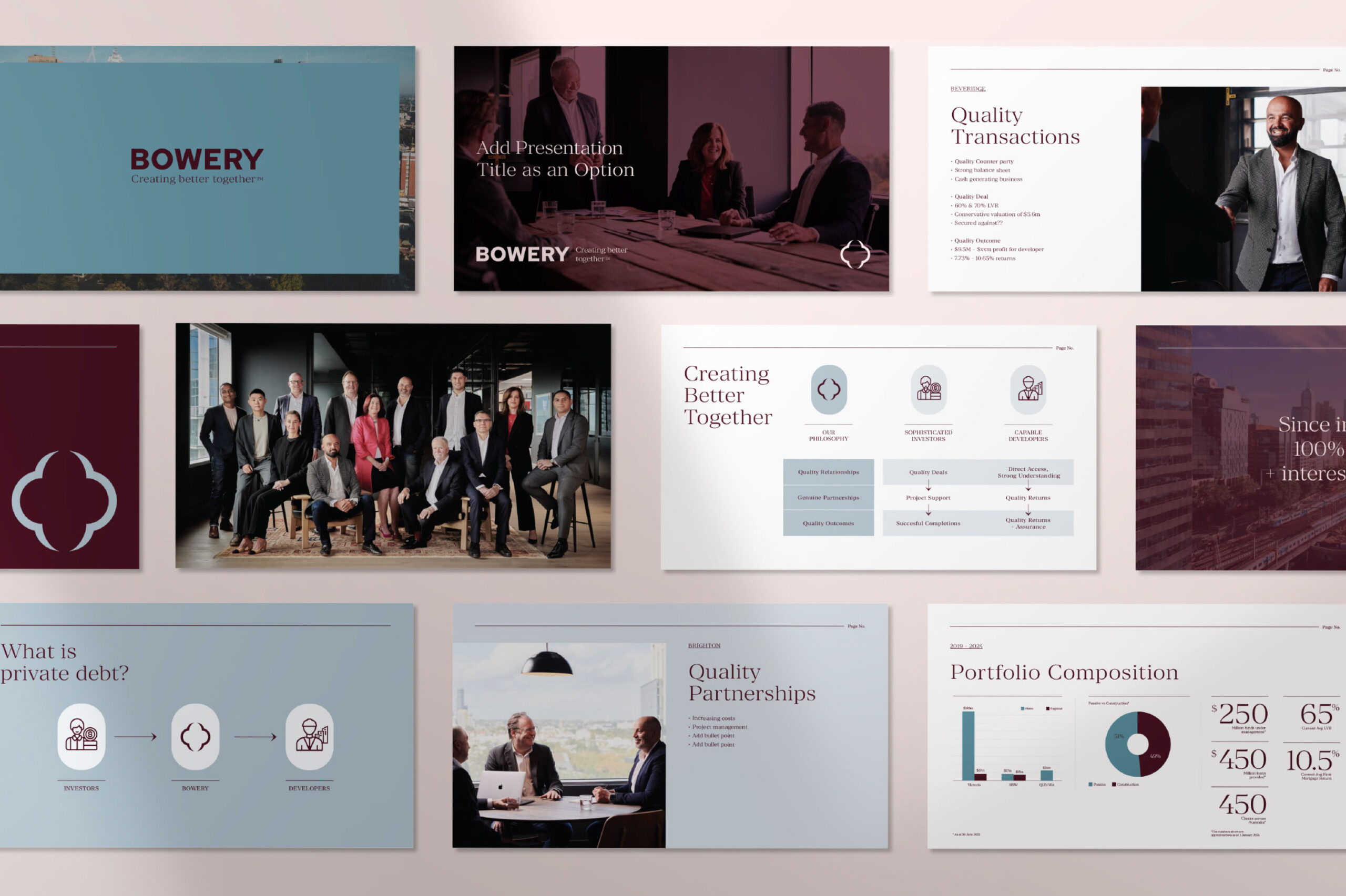 digital presentation design – branding bowery